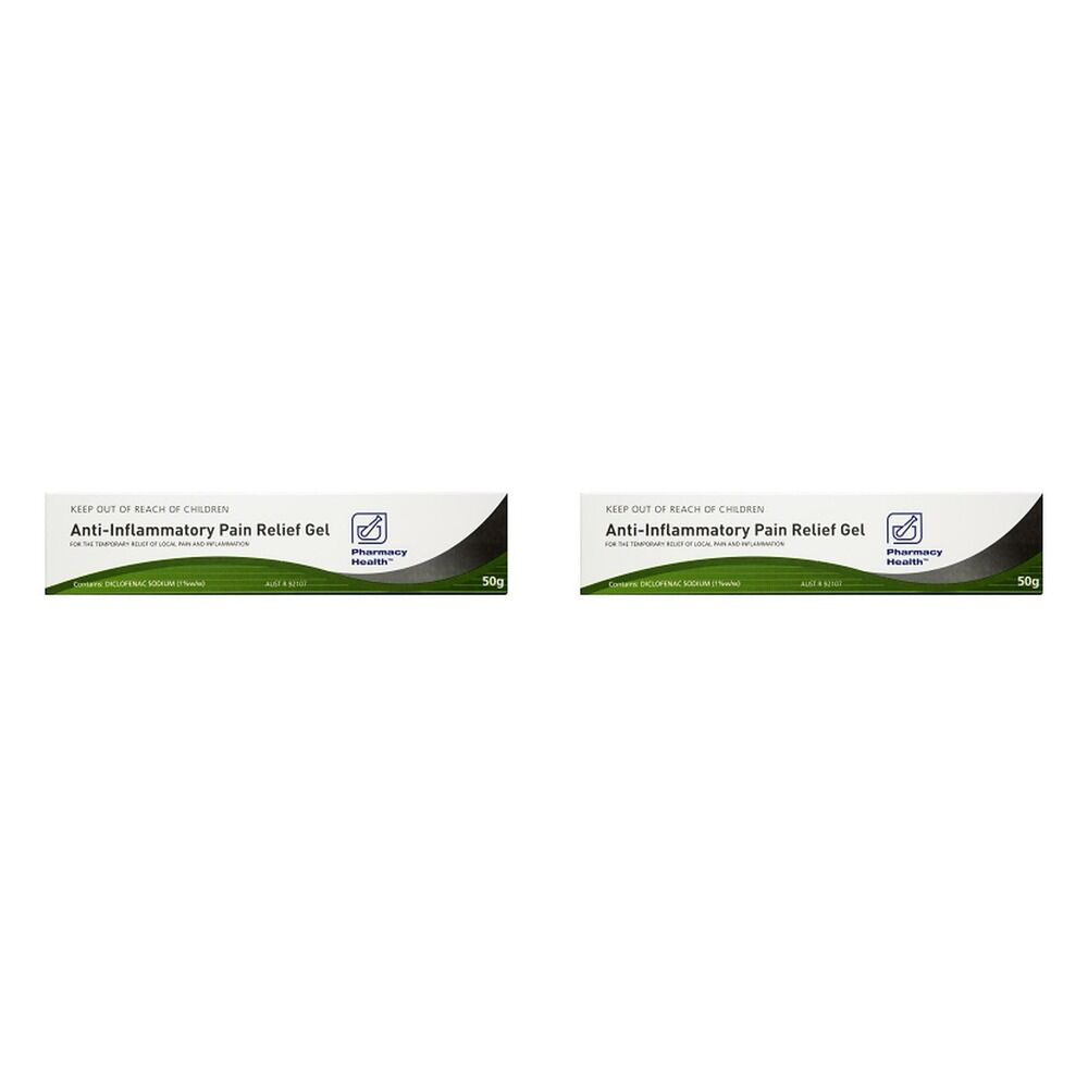 Pharmacy Health Anti-Inflammatory Pain Relief Gel 50g Pack of 2