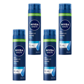 NIVEA Men Protect & Care Moisturising Shaving Gel 200mL Pack of 4