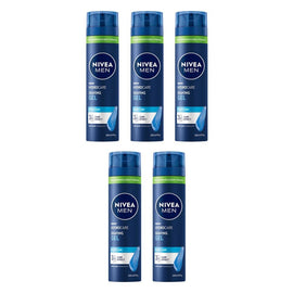 NIVEA Men Protect & Care Moisturising Shaving Gel 200mL Pack of 5