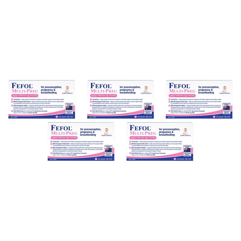 Fefol Multi-Preg 60 Capsules Pack of 5