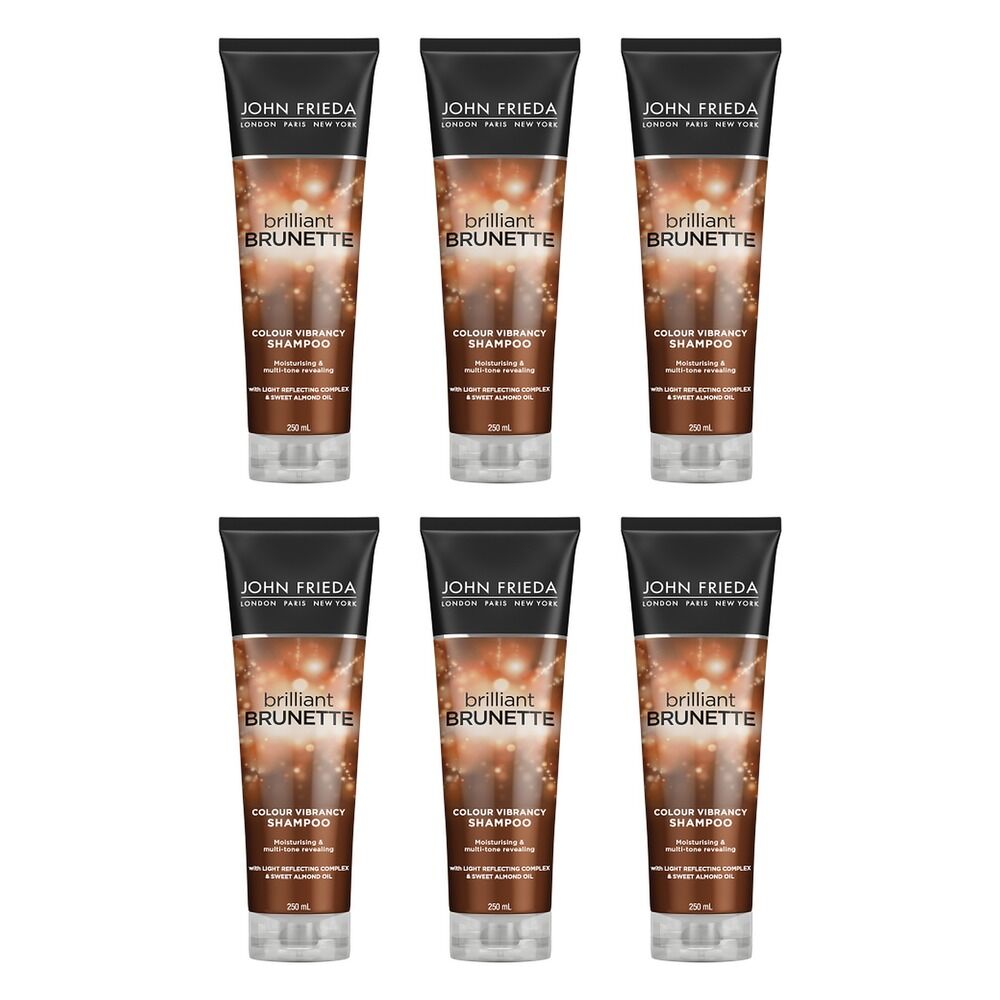 John Frieda Brunette Colour Protecting Moisturising Shampoo 250mL Pack of 6