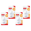 Nuk First Choice+ Teats 0-6 Months Small Feed Hole Silicone 2 Pack Bundle of 4