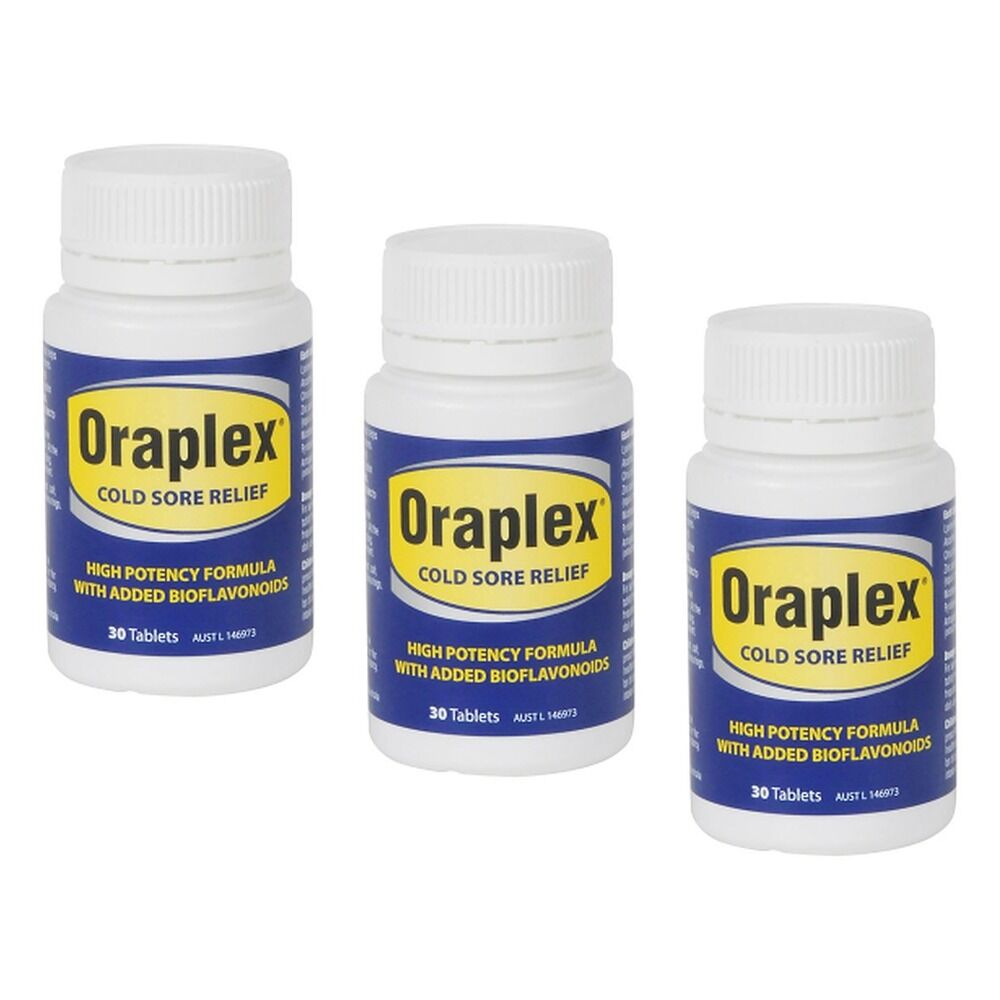 Oraplex Cold Sore Relief 30 Tablets Pack of 3