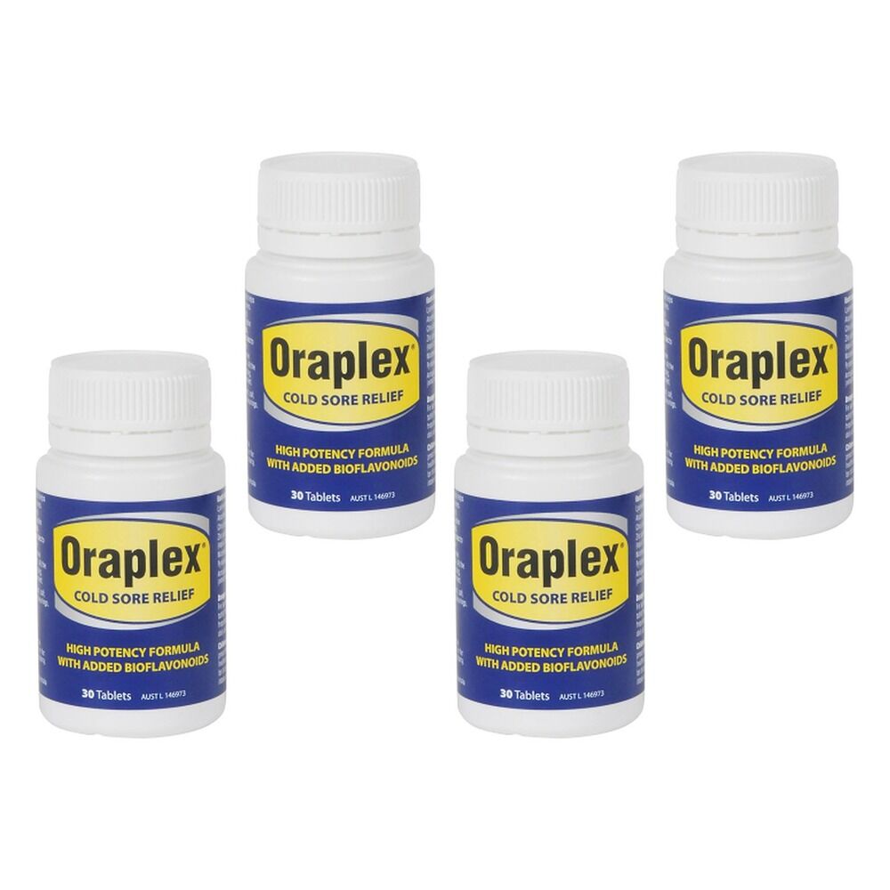 Oraplex Cold Sore Relief 30 Tablets Pack of 4