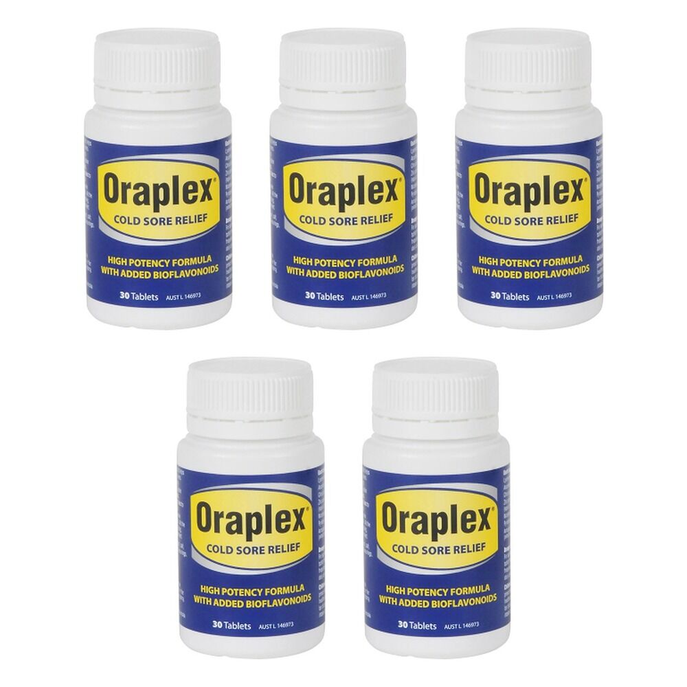 Oraplex Cold Sore Relief 30 Tablets Pack of 5
