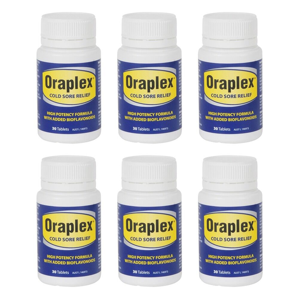Oraplex Cold Sore Relief 30 Tablets Pack of 6