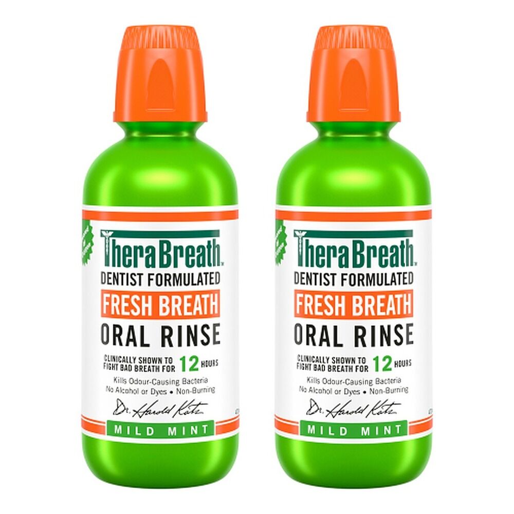 TheraBreath Mild Mint Oral Rinse 473mL Pack of 2