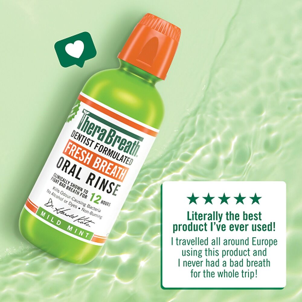 TheraBreath Mild Mint Oral Rinse 473mL