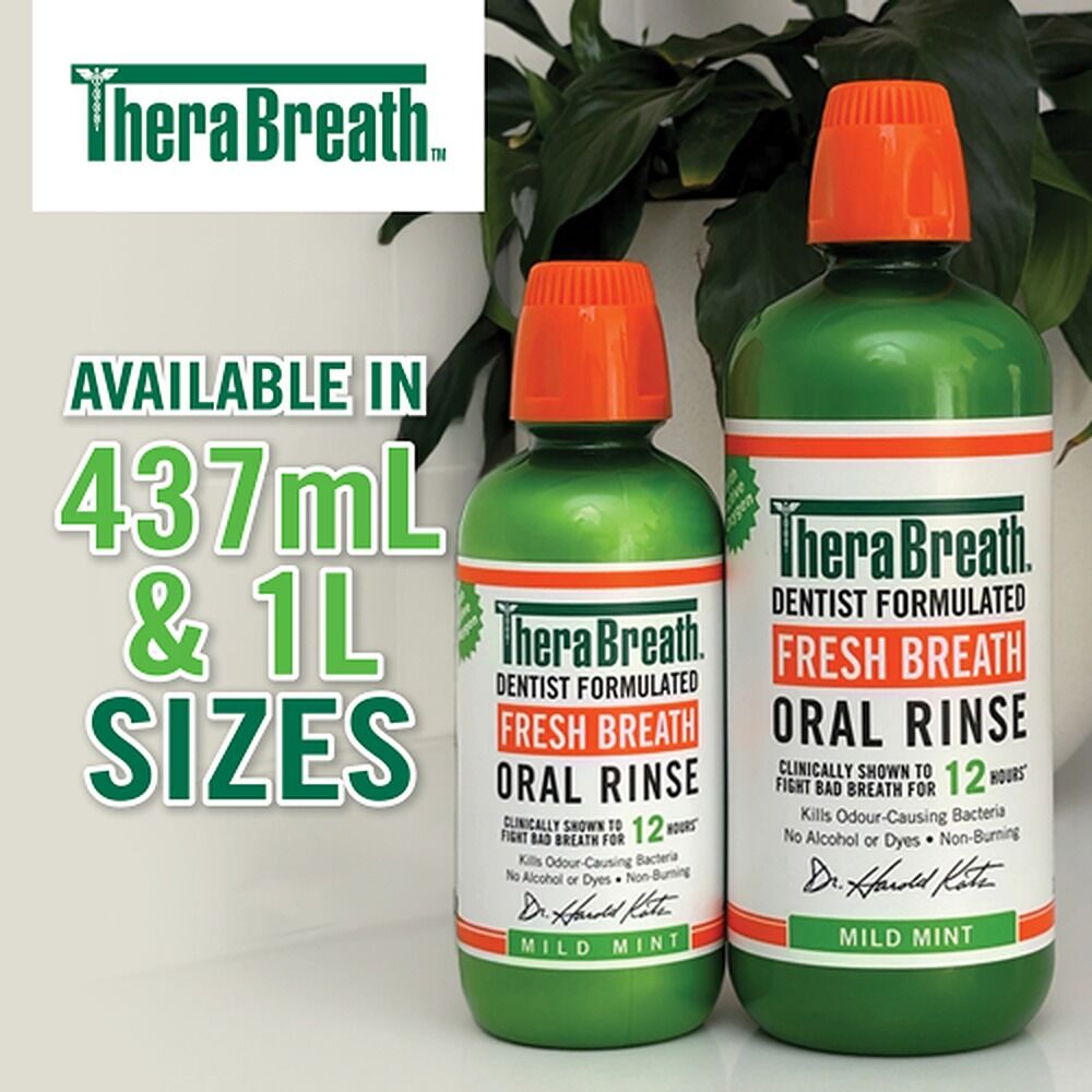 TheraBreath Mild Mint Oral Rinse 473mL