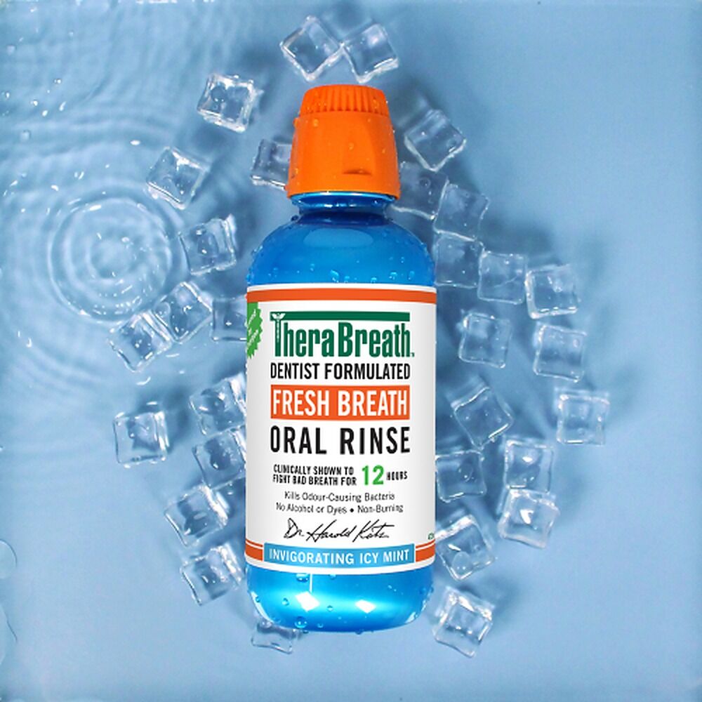 TheraBreath Icy Mint Oral Rinse 473mL