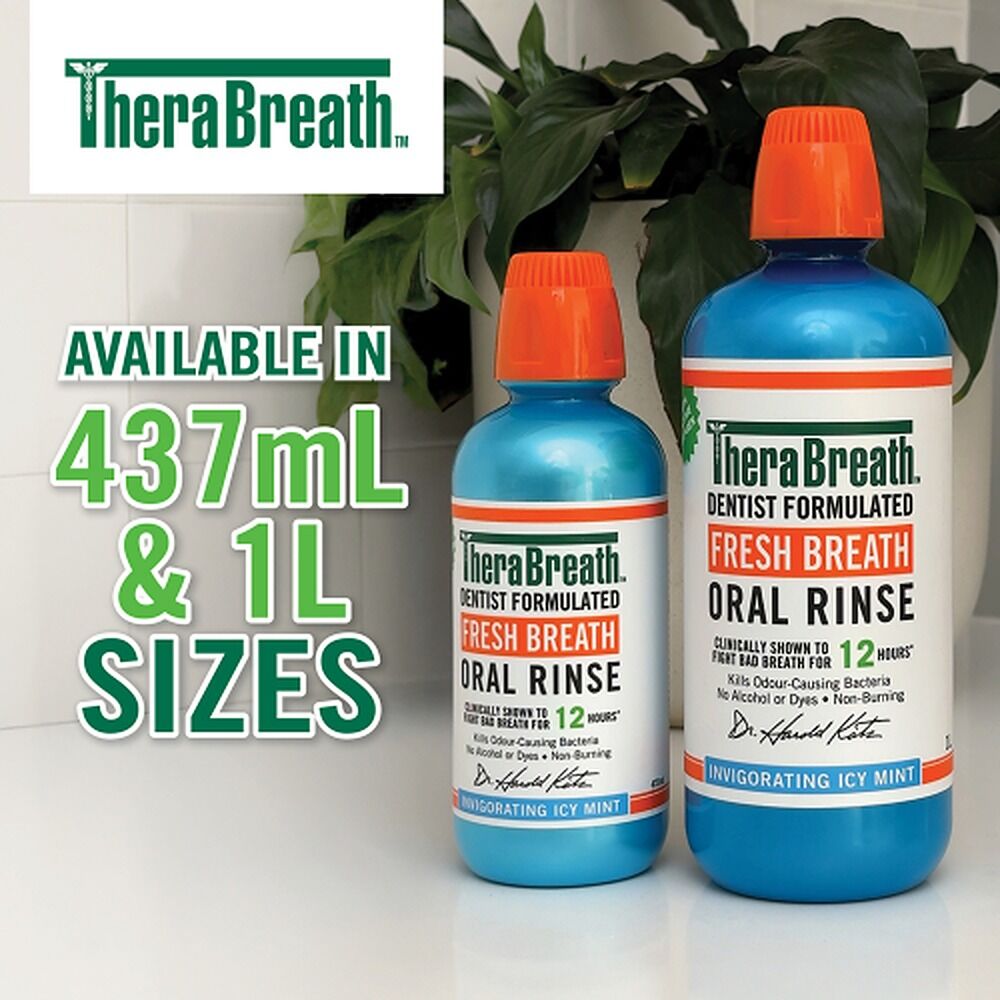 TheraBreath Icy Mint Oral Rinse 473mL