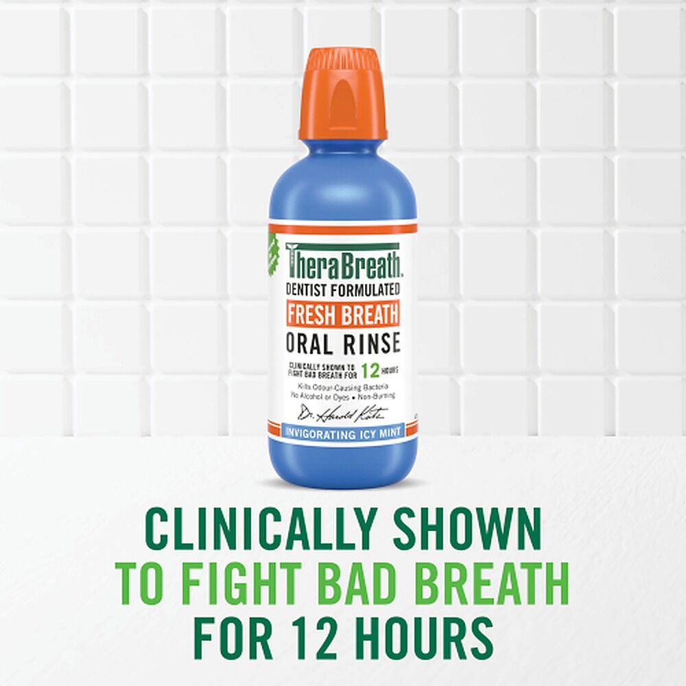 TheraBreath Icy Mint Oral Rinse 473mL
