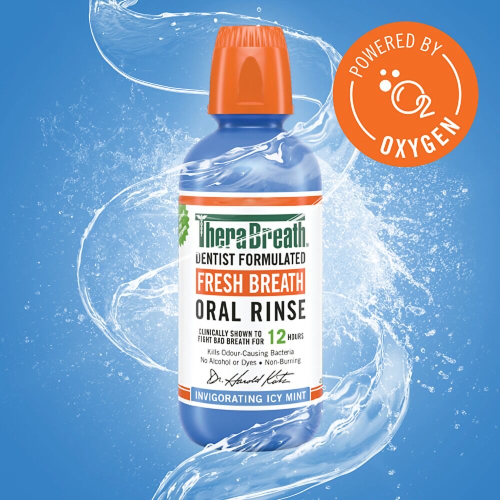 TheraBreath Icy Mint Oral Rinse 473mL