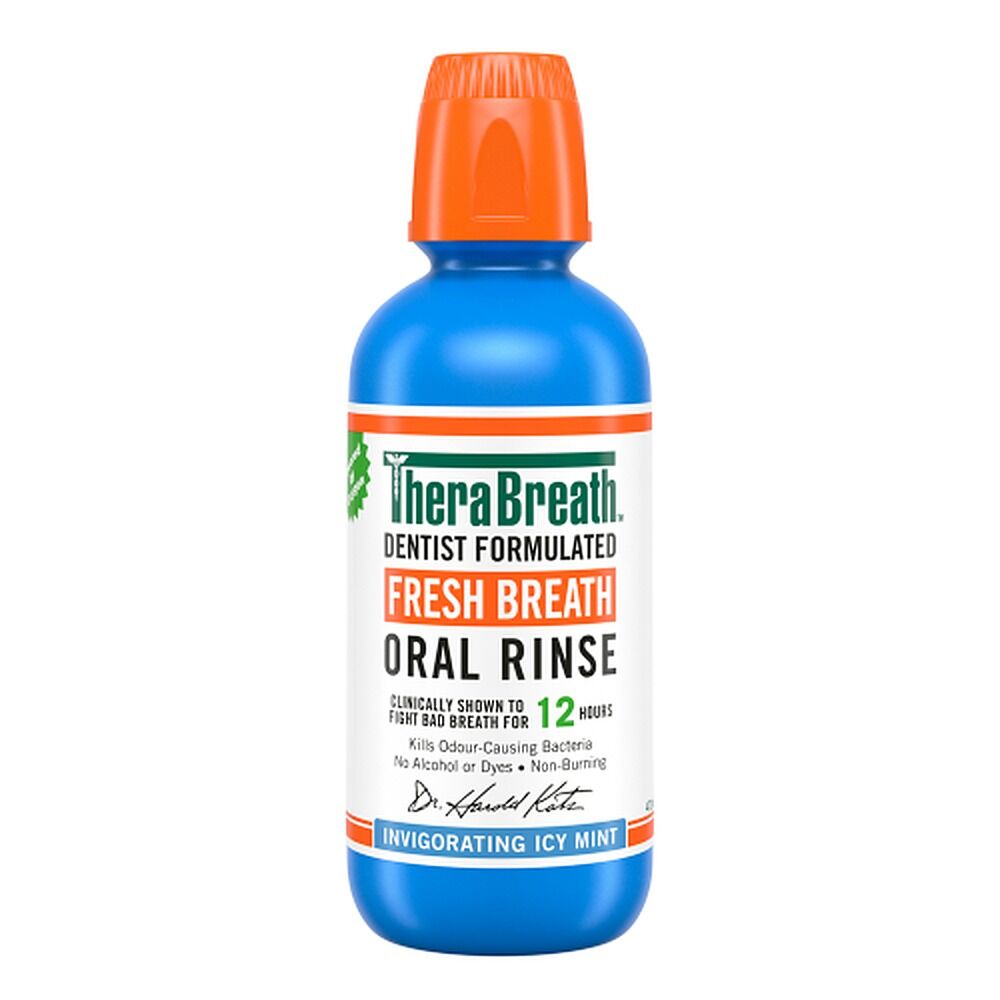 TheraBreath Icy Mint Oral Rinse 473mL