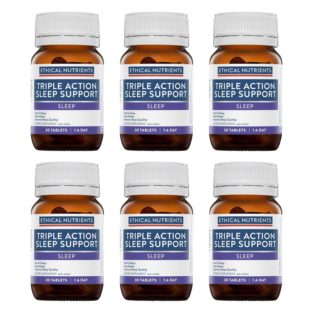 Ethical Nutrients Triple Action Sleep Support 30 Tablets Pack of 6