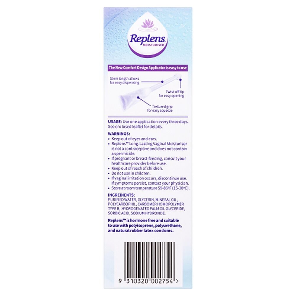 Replens Vaginal Moisturiser Pre-Filled Applicators 10 Pack