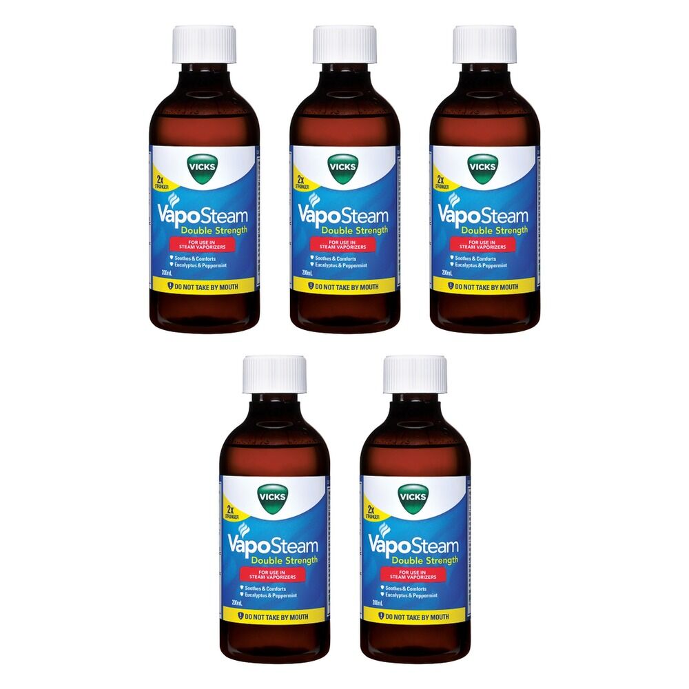 Vicks VapoSteam Double Strength Inhalant 200mL Pack of 5