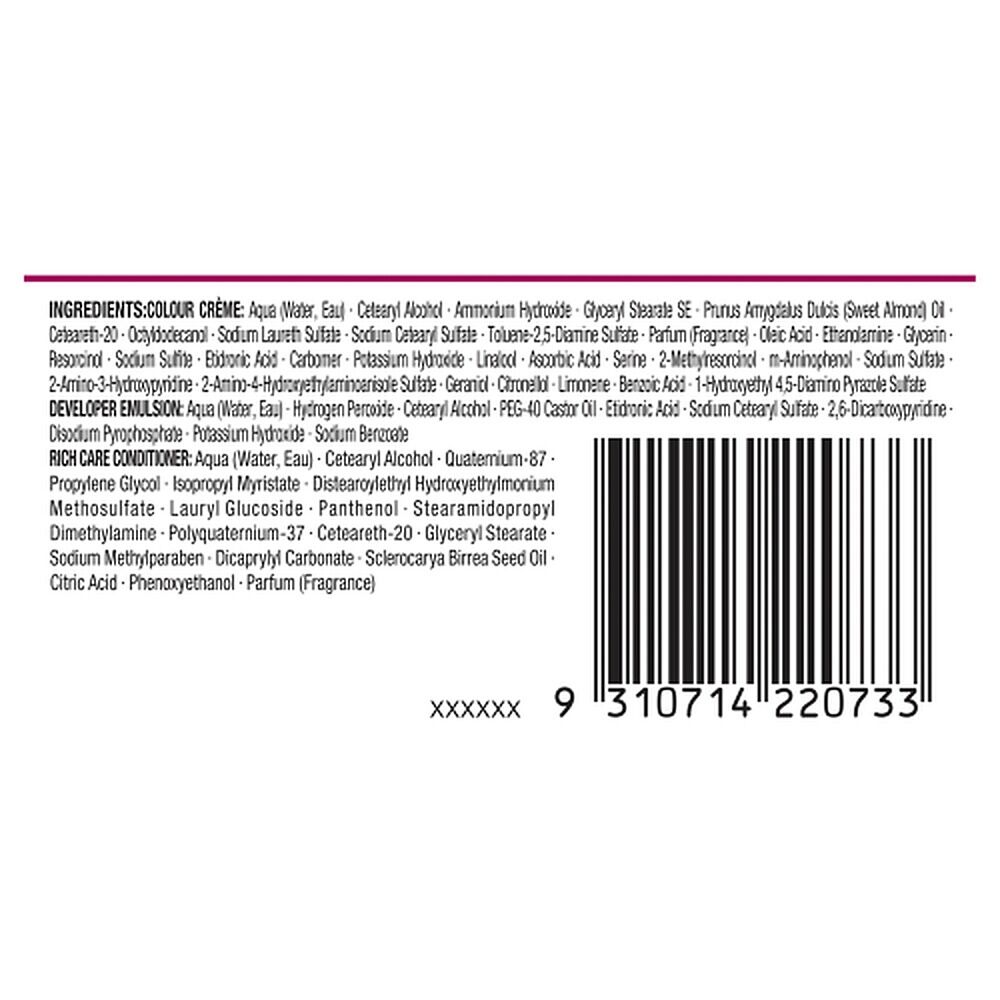 Napro Palette Permanent Hair Colour 7-46 Light Brown Mocha x 3