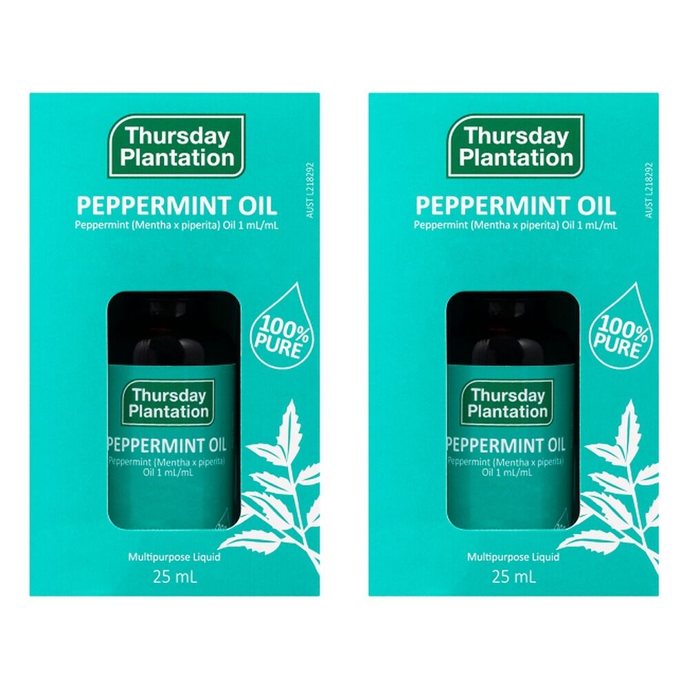 Thursday Plantation 100% Pure Peppermint Oil 25mL Pack of 2