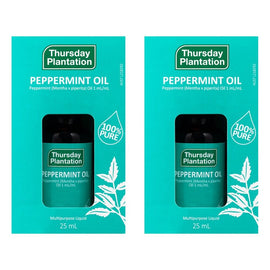 Thursday Plantation 100% Pure Peppermint Oil 25mL Pack of 2