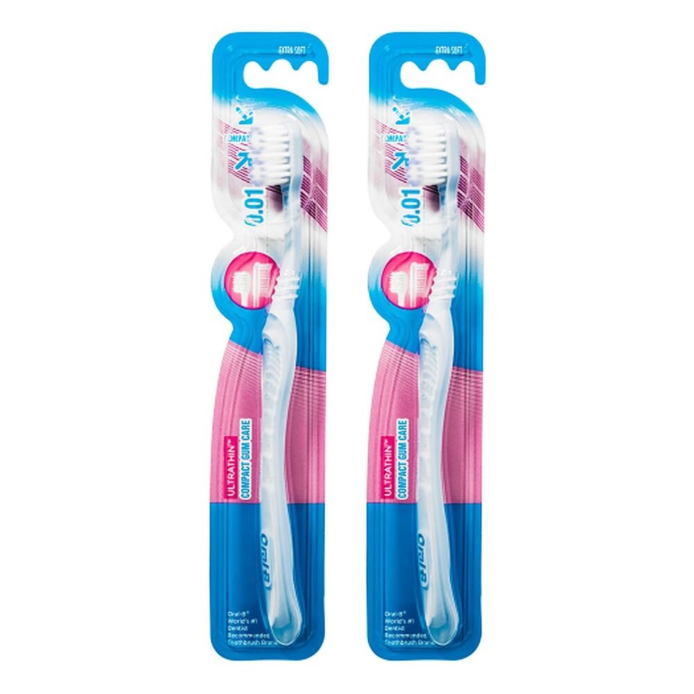 Oral-B Compact Gum Care Ultrathin Toothbrush Extra Soft Pack of 2