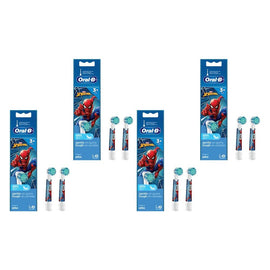 Oral-B Marvel Spiderman 3+ Years Electric Toothbrush Head Refills 2 Bundle of 4