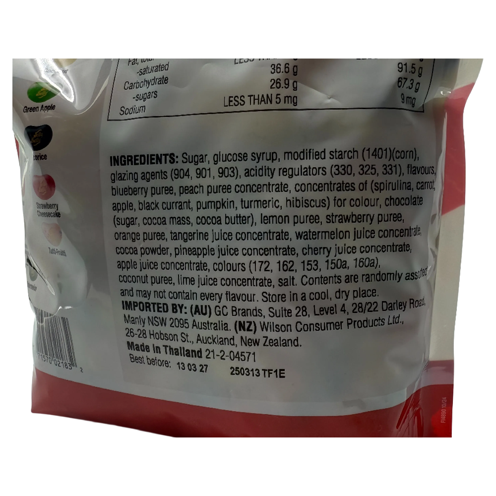 Jelly Belly Gourmet Jelly Beans 20 Flavours 1.44kg Bulk Bag