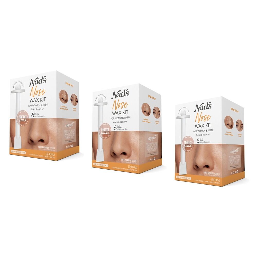 Nad's Nose Wax Kit for Men & Women 12g Pack of 3