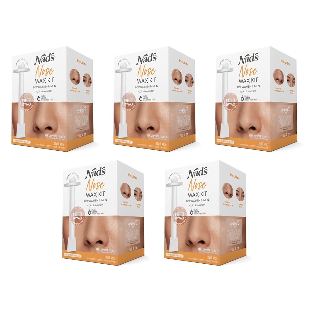 Nad's Nose Wax Kit for Men & Women 12g Pack of 5