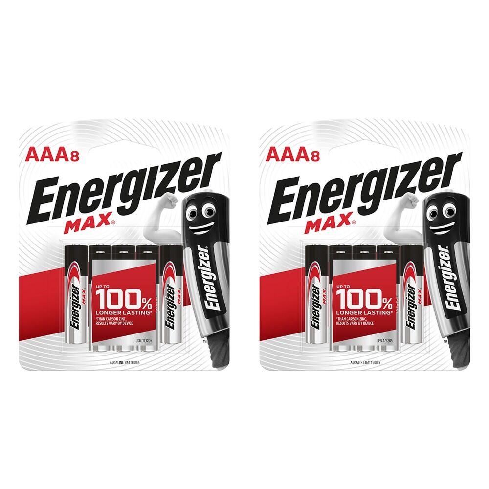 Energizer Max AAA Alkaline Batteries 8 Pack Bundle of 2