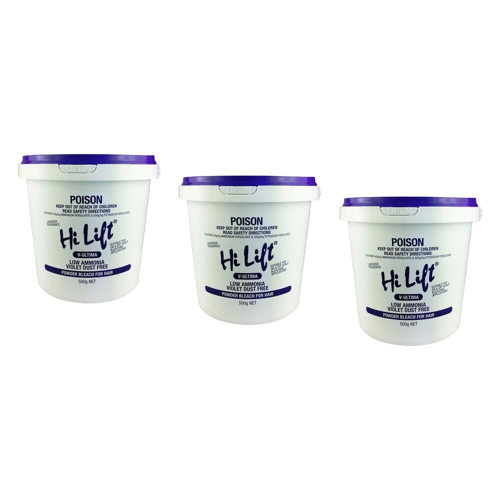 Hi Lift V-Ultima Violet Powder Bleach 500g Pack of 3