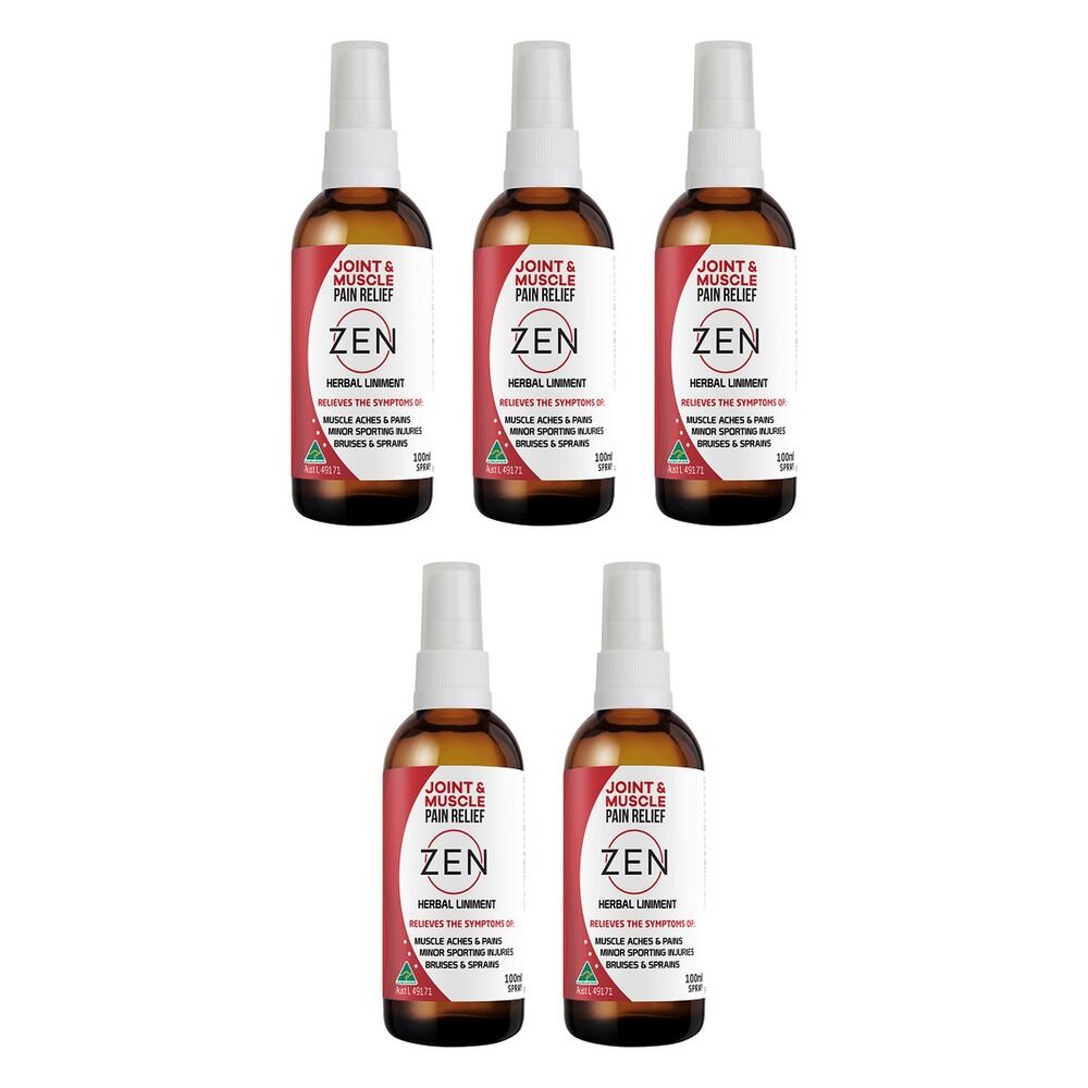 Zen Theraptic Herbal Liniment Spray 100mL Pack of 5