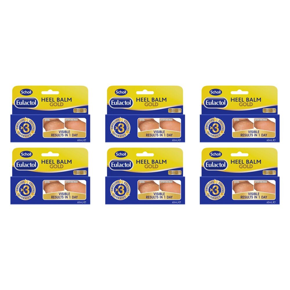 Scholl Eulactol Cracked Heel Balm Gold 60mL Pack of 6