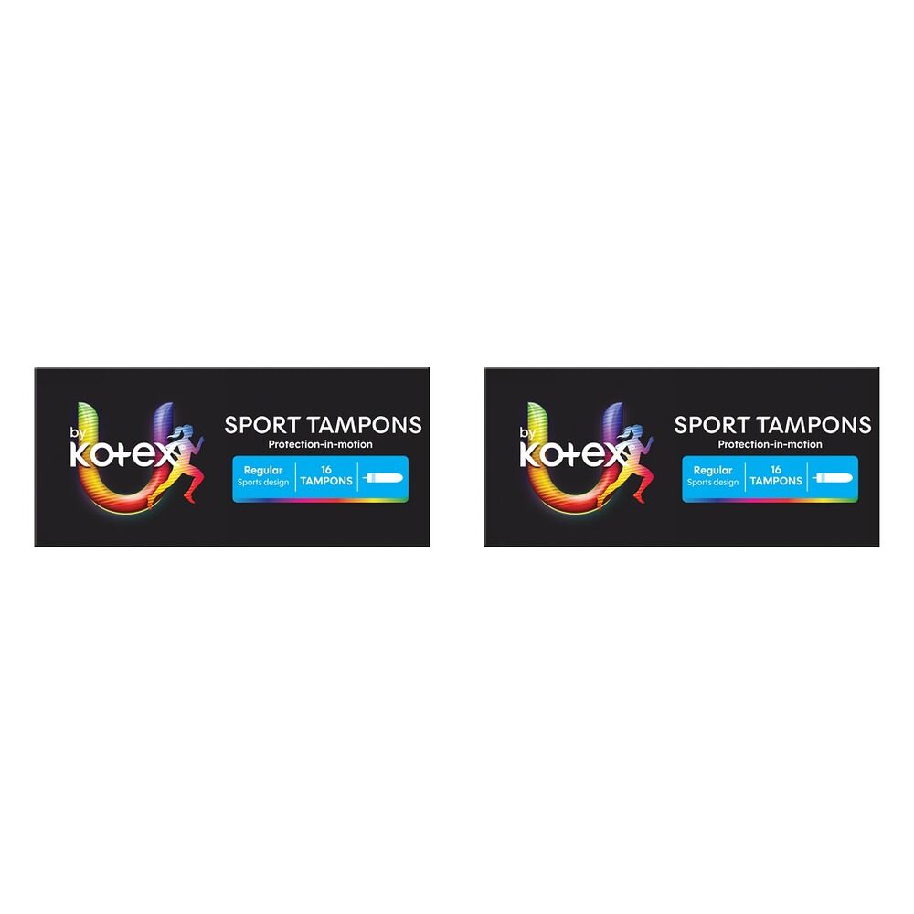U By Kotex Sport Tampons Regular 16 Pack x 12 Bundle of 2