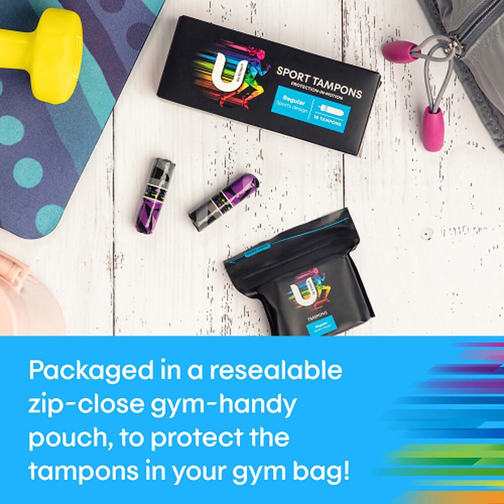 U By Kotex Sport Tampons Regular 16 Pack x 12