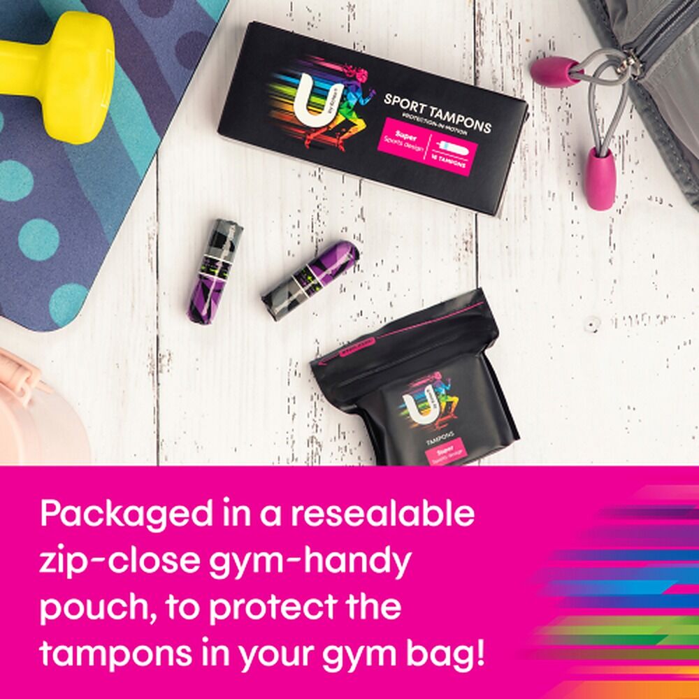 U By Kotex Sport Tampons Super 16 Pack