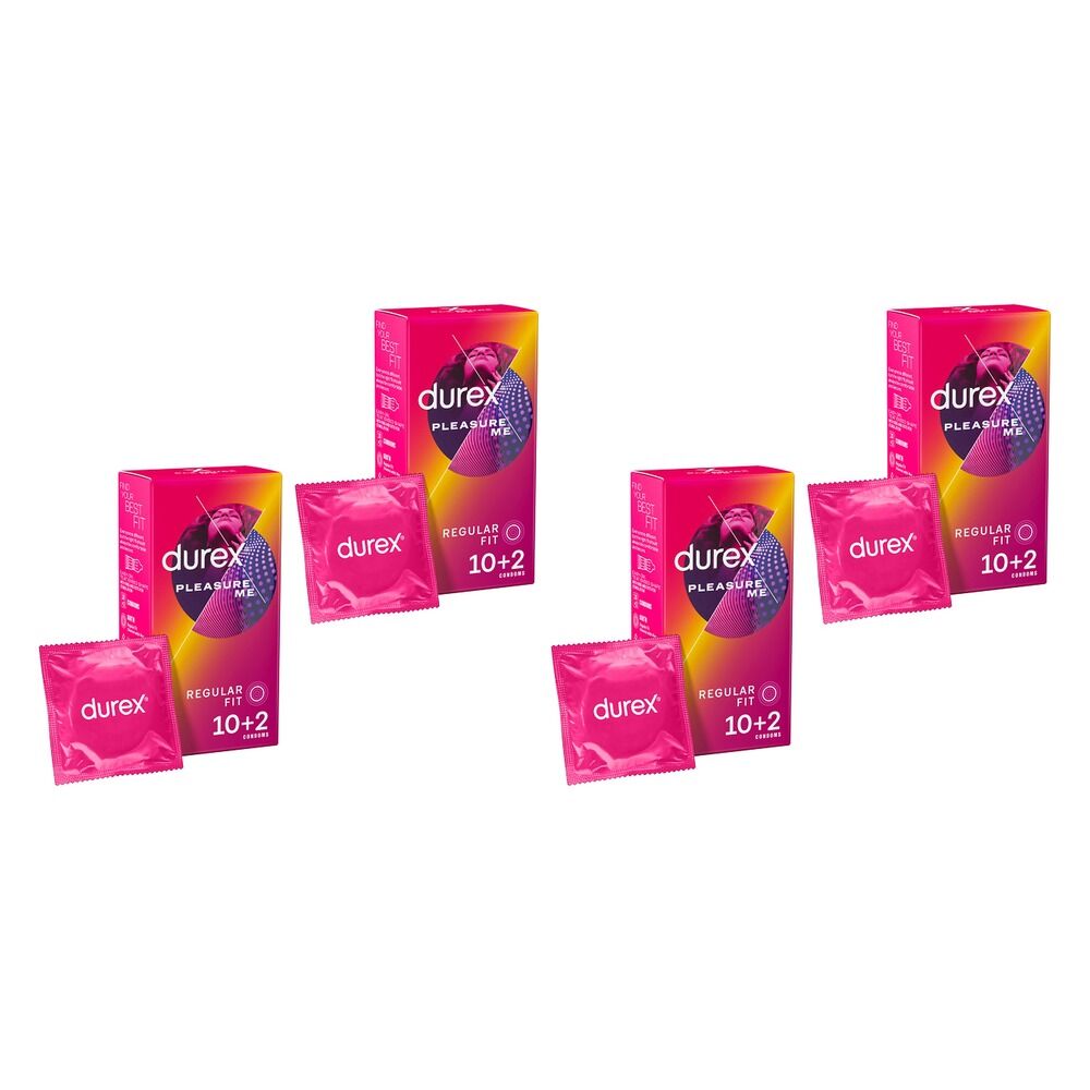 Durex Pleasure Me Condoms 10 Pack Bundle of 4