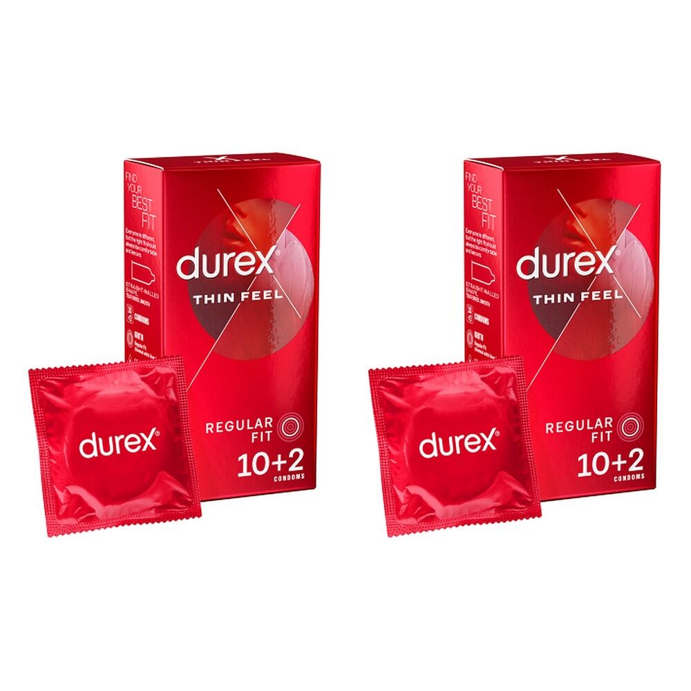 Durex Thin Feel Condoms 10 Pack Bundle of 2