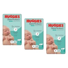 Huggies Skin Protect Newborn Nappies, 28 Nappies x 4 Bundle of 3