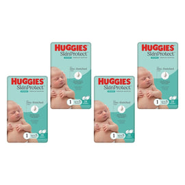 Huggies Skin Protect Newborn Nappies, 28 Nappies x 4 Bundle of 4