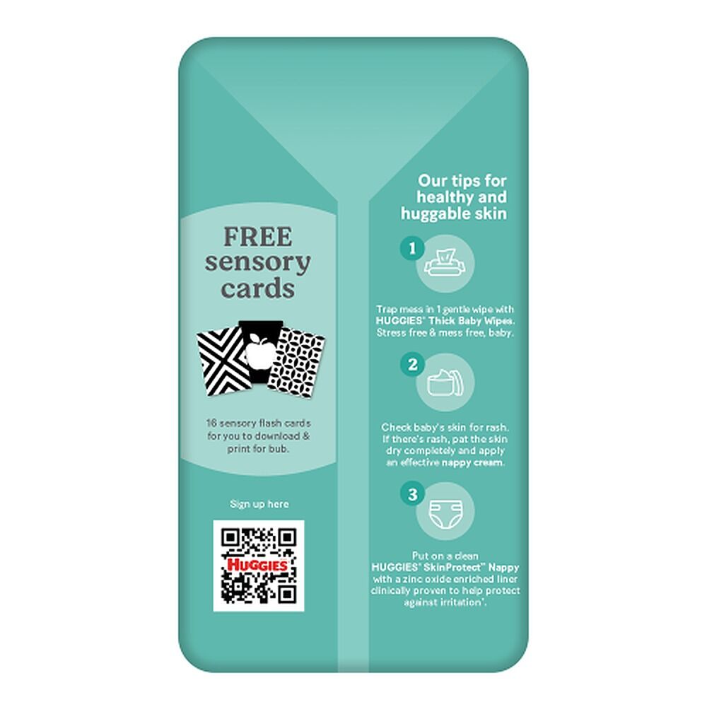 Huggies Skin Protect Newborn Nappies, 28 Nappies x 4