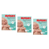 Huggies Newborn Nappies for Boys & Girls Size 1 108 Pack Bundle of 3