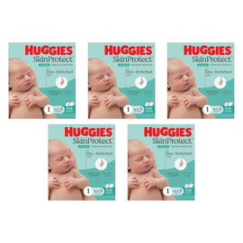 Huggies Newborn Nappies for Boys & Girls Size 1 108 Pack Bundle of 5