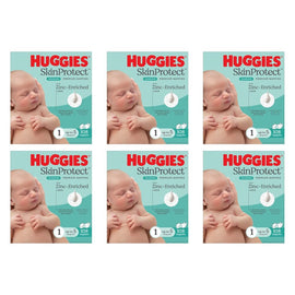 Huggies Newborn Nappies for Boys & Girls Size 1 108 Pack Bundle of 6