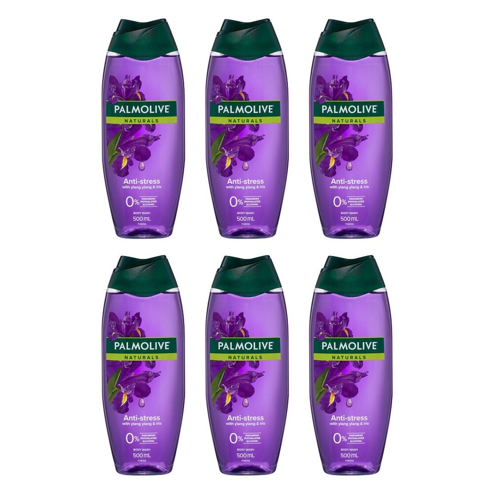 Palmolive Naturals Anti-Stress Body Wash Ylang Ylang & Iris 500mL Pack of 6