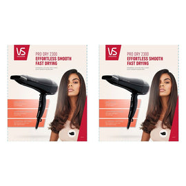VS Sassoon Pro Dry 2300W Hair Dryer Pack of 2