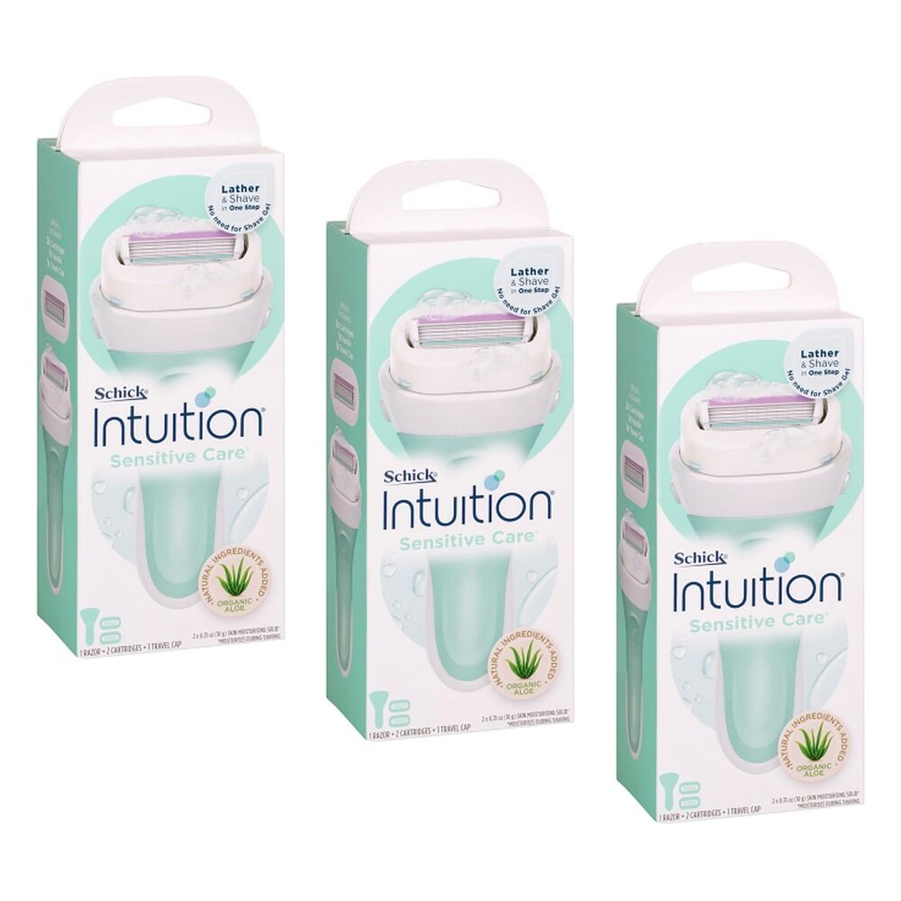 Schick Intuition Sensitive Care Razor Kit +3 Pack of 3