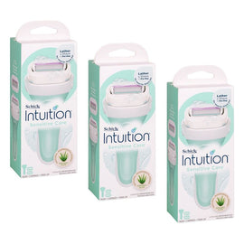Schick Intuition Sensitive Care Razor Kit +3 Pack of 3