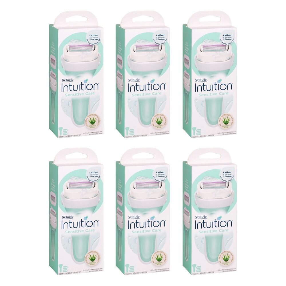 Schick Intuition Sensitive Care Razor Kit +3 Pack of 6