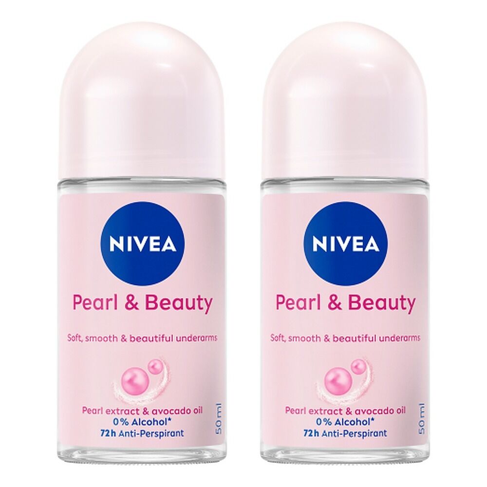 NIVEA Pearl & Beauty 72H Anti-Perspirant 50mL Pack of 2